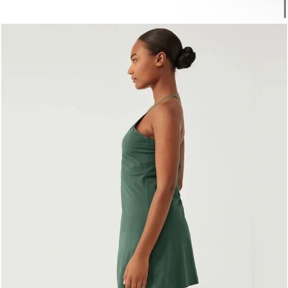 Outdoor Voices | Olive Green Exercise Dress Built in Shorts with Pockets | S - Picture 2 of 8